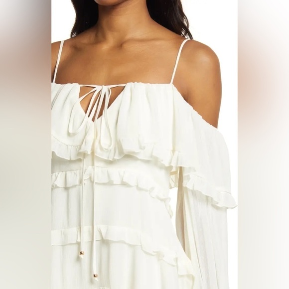 NWT Ever New Melbourne Daisy Ruffle Mini Dress in Ivory 4 - Picture 5 of 8